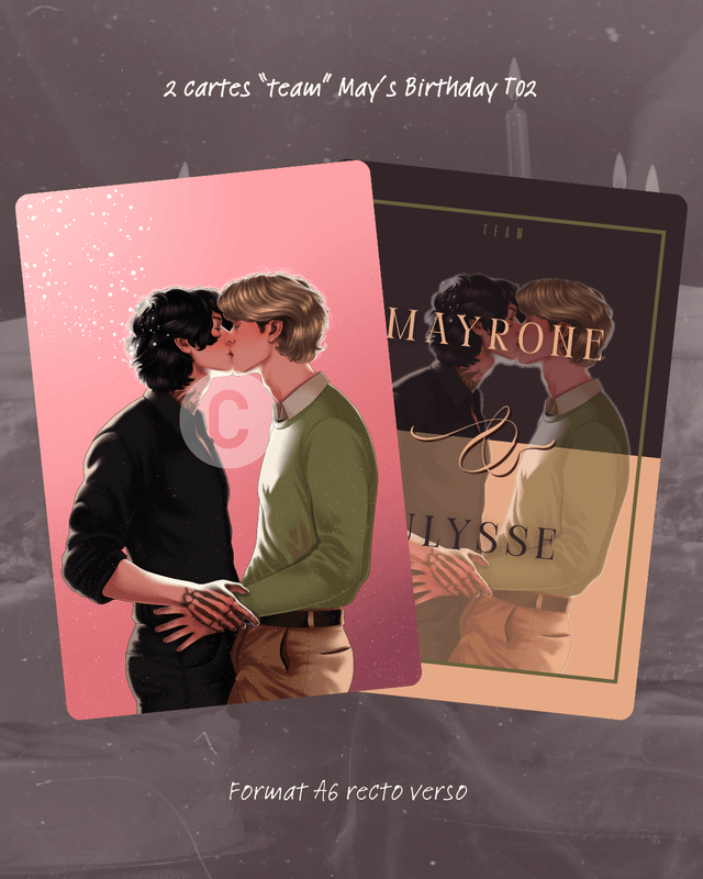 2 cartes Team Couple (May's Birthday T02) 