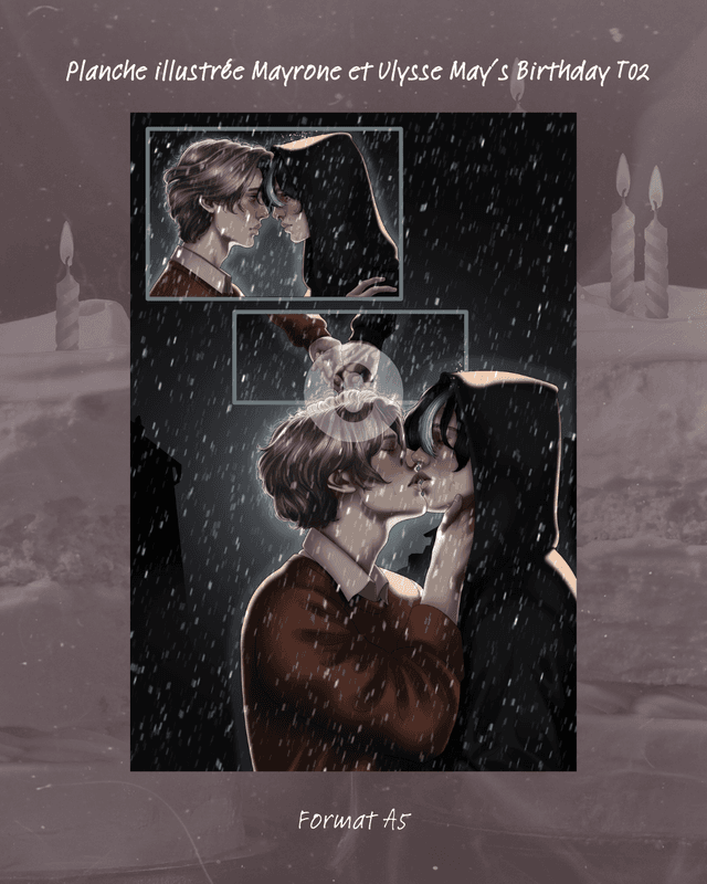 Planche illustrée A5 Mayrone et Ulysse (May&#039;s Birthday T02)   